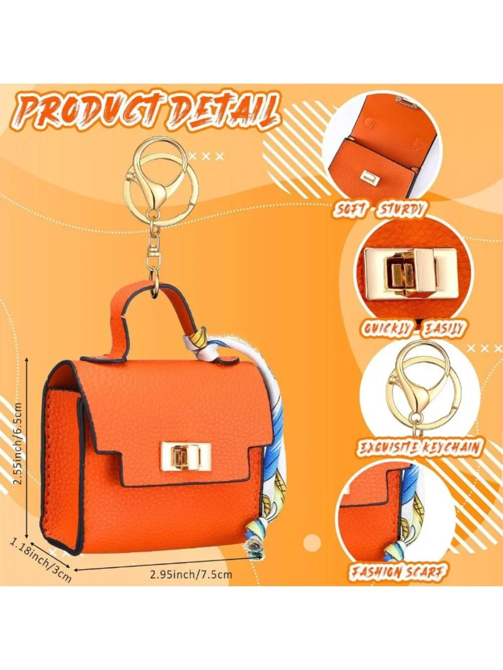 Cute Mini Backpack Keychain Coin Purse - PU Leather Makeup Bag & Change Pouch